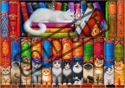 Puzzle Kočičí knihovnička 150 dílků