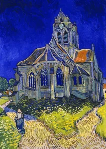 Puzzle Vincent Van Gogh: Kostel v Auvers-sur-Oise 1000 dílků