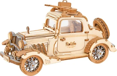 Rolife 3D dřevěné puzzle Historický automobil 164 dílků