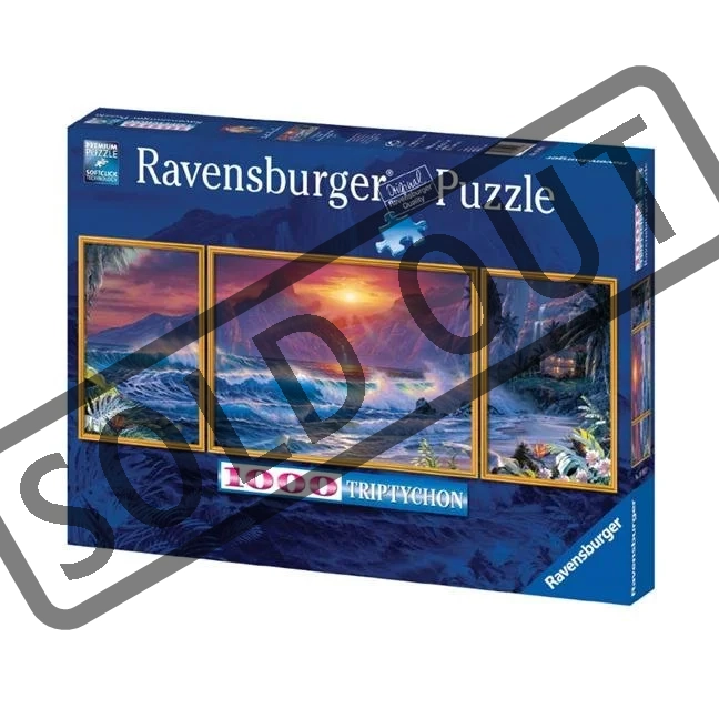 RAVENSBURGER Puzzle Triptych: Klidná pláž 1000 dílků