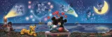 CLEMENTONI Panoramatické puzzle Mickey a Minnie 1000 dílků