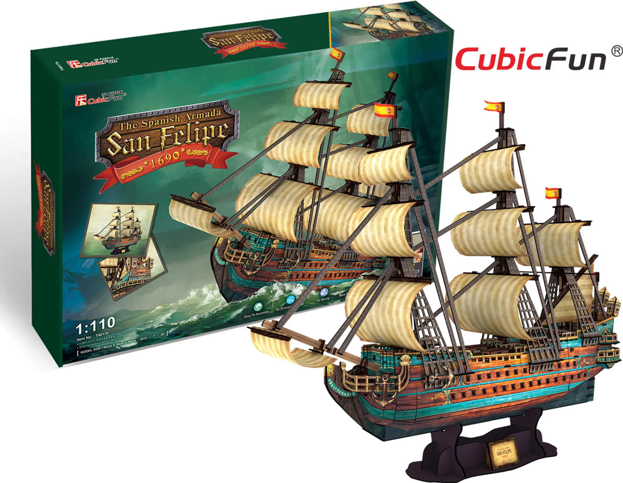 CUBICFUN 3D puzzle Plachetnice San Felipe 248 dílků