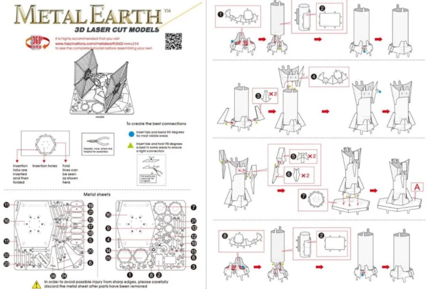 METAL EARTH 3D puzzle Star Wars: Tie Fighter