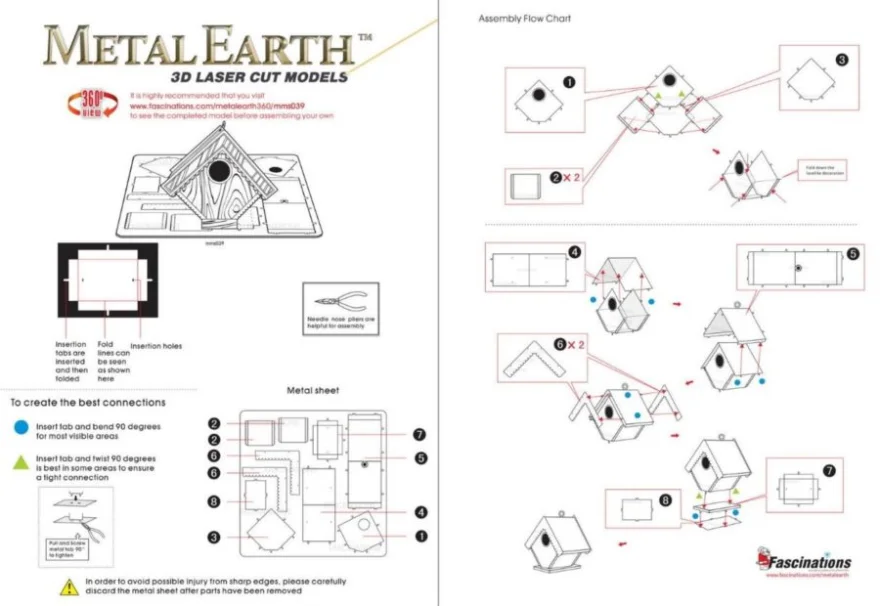 METAL EARTH 3D puzzle Ptačí budka