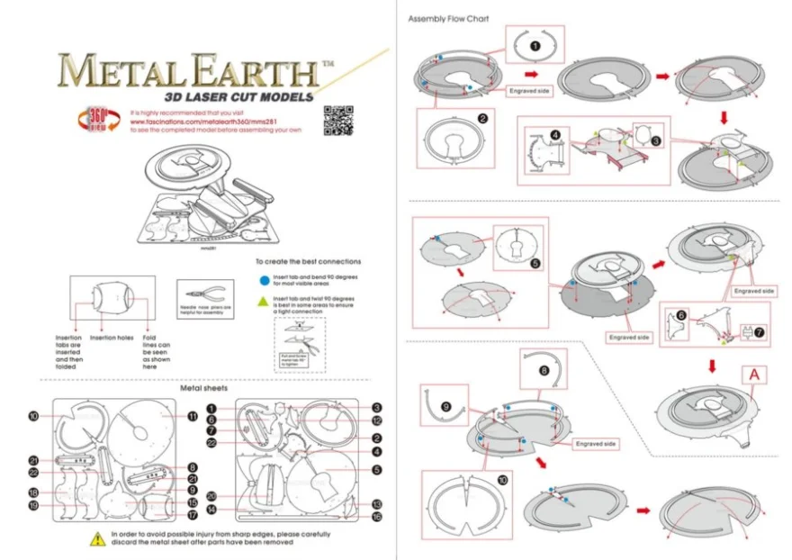 METAL EARTH 3D puzzle Star Trek: U.S.S. Enterprise NCC-1701-D