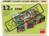 DINO Obrázkové kostky Sněhurka, 12 kostek