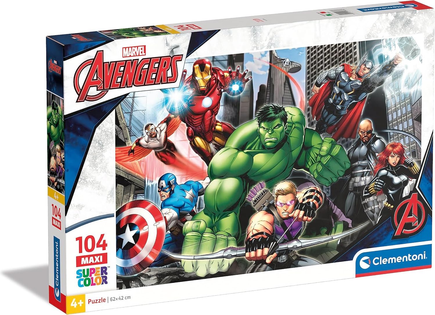 CLEMENTONI Puzzle Avengers: Připraveni k boji MAXI 104 dílků