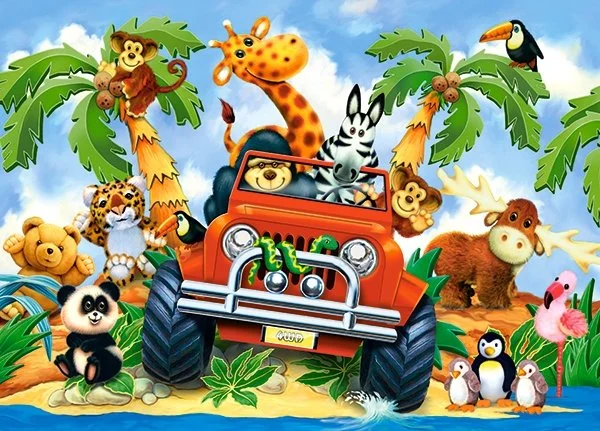 CASTORLAND Puzzle Dobráci na safari 60 dílků