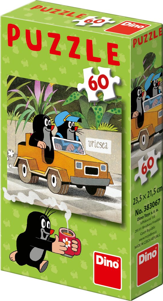 DINO Puzzle Krtek a autíčko 60 dílků