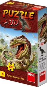 Puzzle s figurkou dinosaura: Tyrannosaurus Rex 60 dílků
