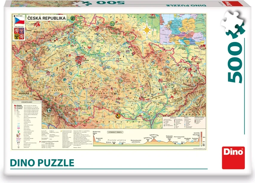 DINO Puzzle Mapa České republiky 500 dílků