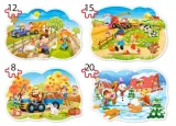 CASTORLAND Puzzle Roční období 4v1 (8,12,15,20 dílků)