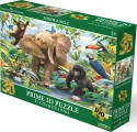 Puzzle s 3D efektem Prime 3D 100 dílků Mláďata v džungli
