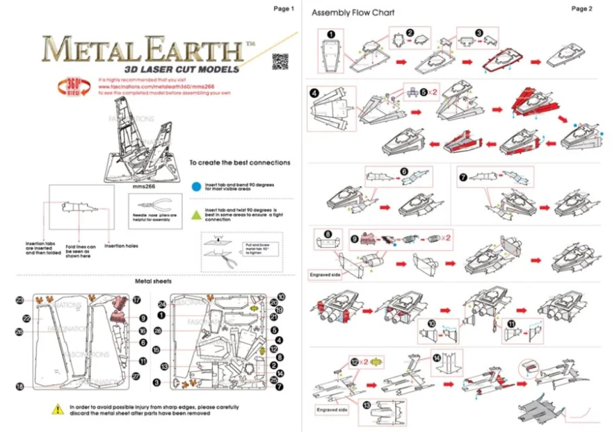 METAL EARTH 3D puzzle Star Wars: Kylo Ren's Command Shuttle