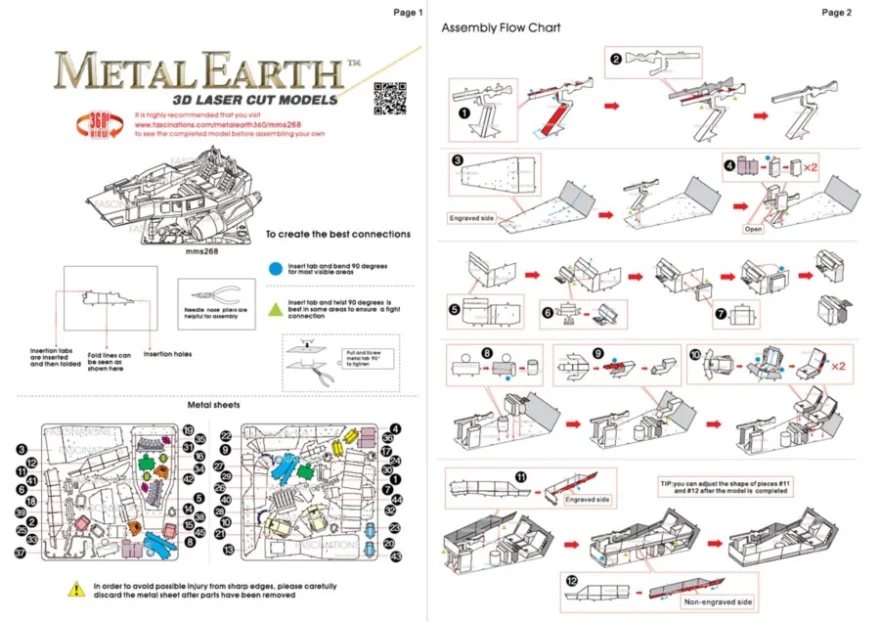 METAL EARTH 3D puzzle Star Wars: First Order Snowspeeder