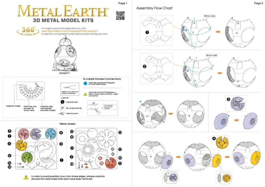 METAL EARTH 3D puzzle Star Wars: BB-8