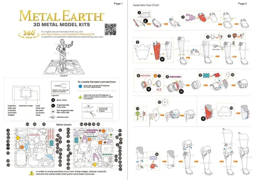 METAL EARTH 3D puzzle Star Wars: C-3PO (zlatý)