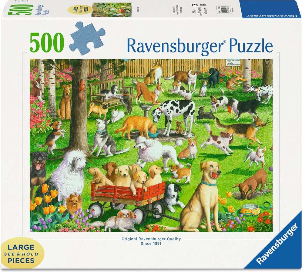 RAVENSBURGER Puzzle Psí park XXL 500 dílků