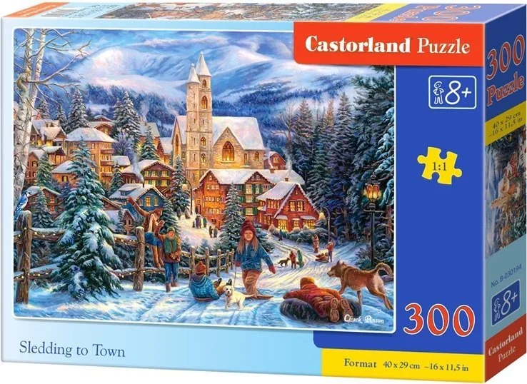 CASTORLAND Puzzle Sáňkování ve městě 300 dílků