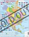 LARSEN Puzzle Severní Amerika - politická mapa (anglicky) 85 dílků