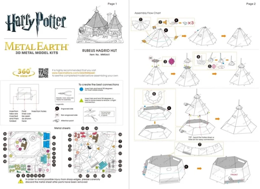 METAL EARTH 3D puzzle Harry Potter: Hagridova chýše