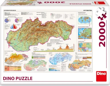 Puzzle Mapa Slovenské republiky 2000 dílků