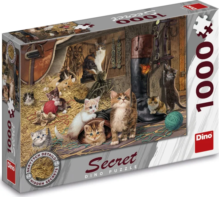 DINO Puzzle Secret Collection: Kočky 1000 dílků