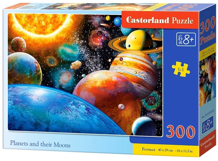 CASTORLAND Puzzle Planety a jejich měsíce 300 dílků