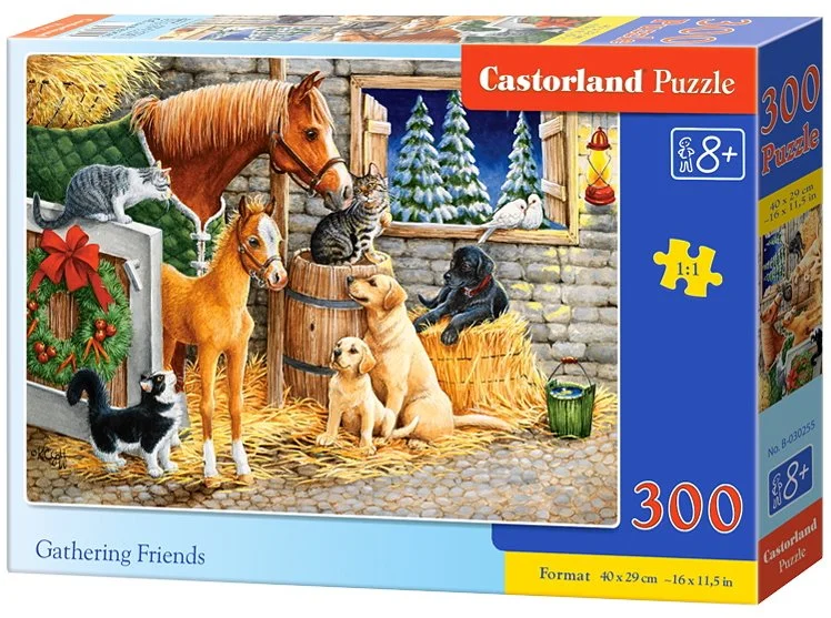 CASTORLAND Puzzle Setkání přátel ve stáji 300 dílků