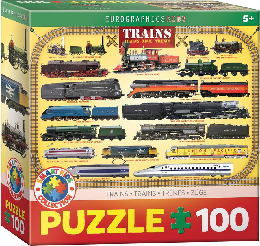 EUROGRAPHICS Puzzle Vlaky 100 dílků