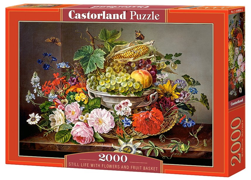 Puzzle Castorland Zátiší s květinami a ovocem