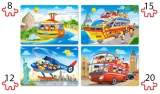 CASTORLAND Puzzle Cesta kolem světa 4v1 (8,12,15,20 dílků)