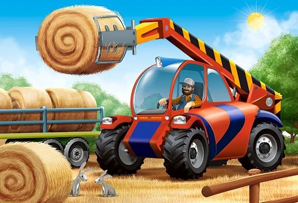 CASTORLAND Puzzle Zemědělské stroje 4v1 (8,12,15,20 dílků)