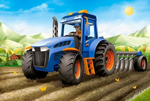 CASTORLAND Puzzle Zemědělské stroje 4v1 (8,12,15,20 dílků)