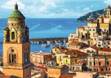 Sada 4 puzzle Trefl 4x1000 dílků Amalfi, Psi, Barcelona, Balóny