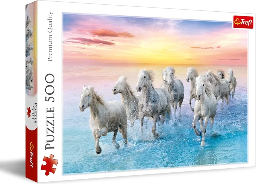 TREFL Puzzle Stádo běžících běloušů 500 dílků