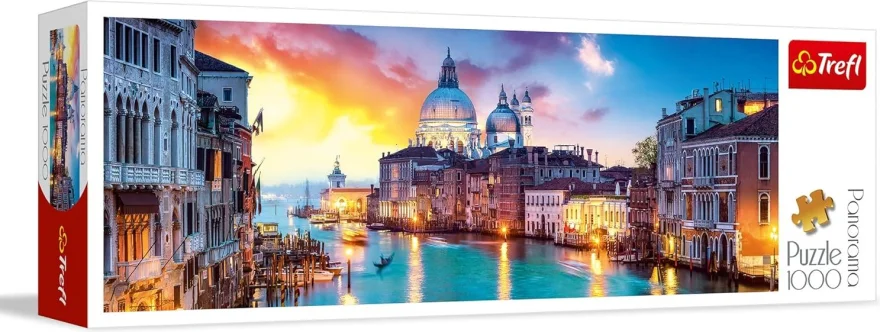 TREFL Panoramatické puzzle Kanál Grande, Benátky 1000 dílků