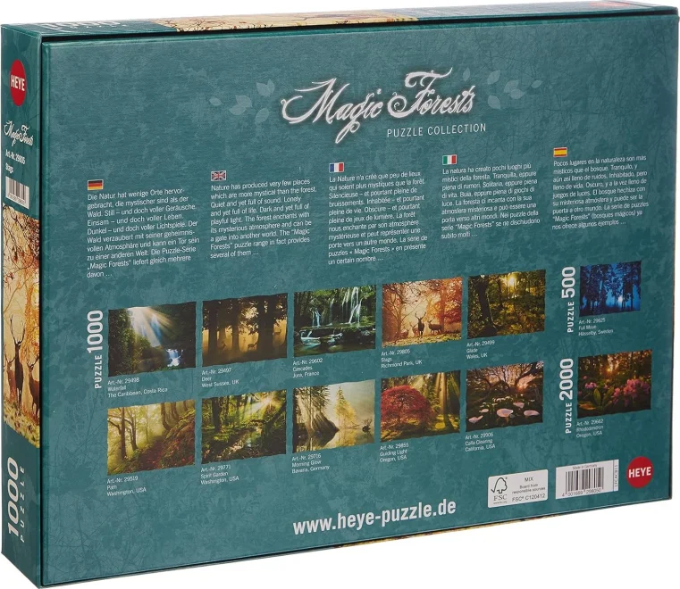 Heye Puzzle Kouzelné lesy: Jeleni 1000 dílků