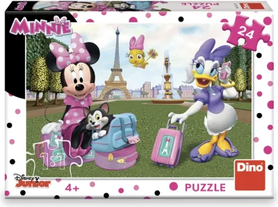 Puzzle Minnie v Paříži 24 dílků