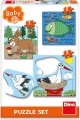 DINO Baby puzzle Zvířátka: Kde žijí? 3v1 (3,4,5 dílků)