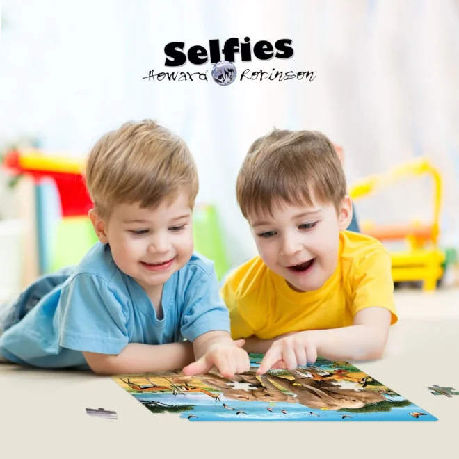 Puzzle s 3D efektem Prime 3D 63 dílků Hravá slůňata