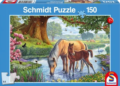 Puzzle Koně v řece 150 dílků
