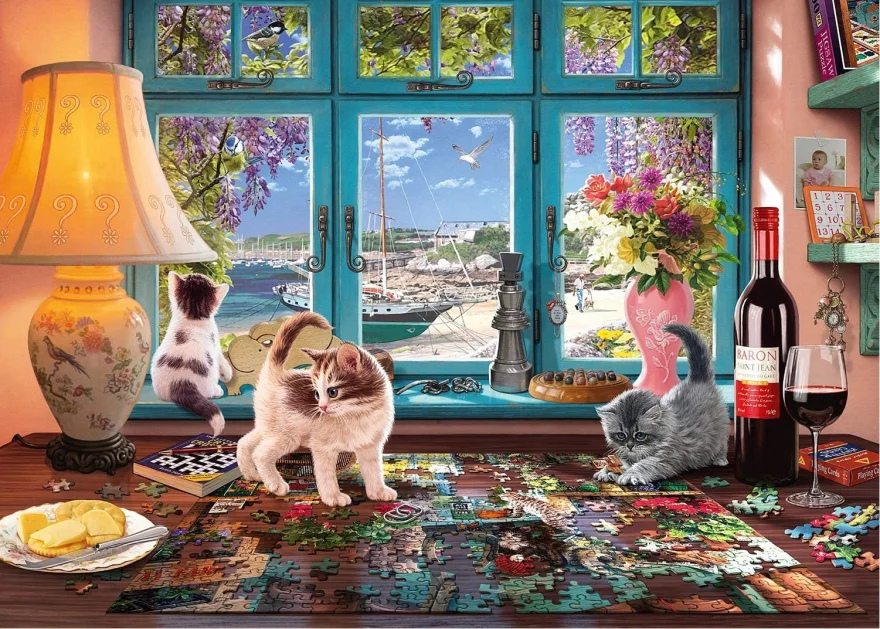 SCHMIDT Puzzle Stůl milovníka puzzle 1000 dílků