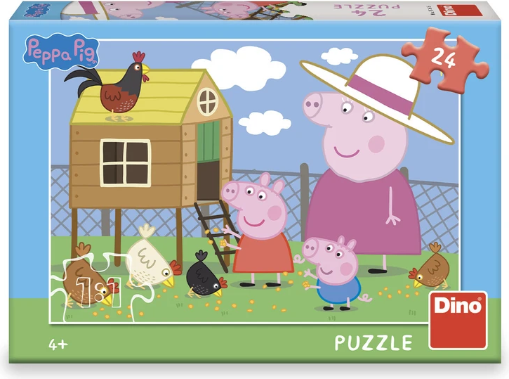 Dino Puzzle Prasátko Peppa: Slepičky 24 dílků