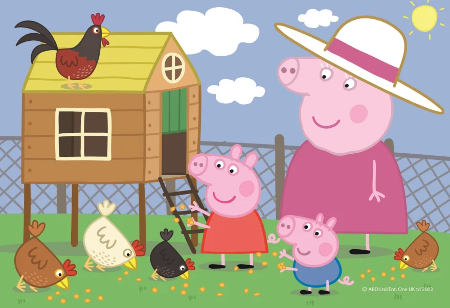 Dino Puzzle Prasátko Peppa: Slepičky 24 dílků