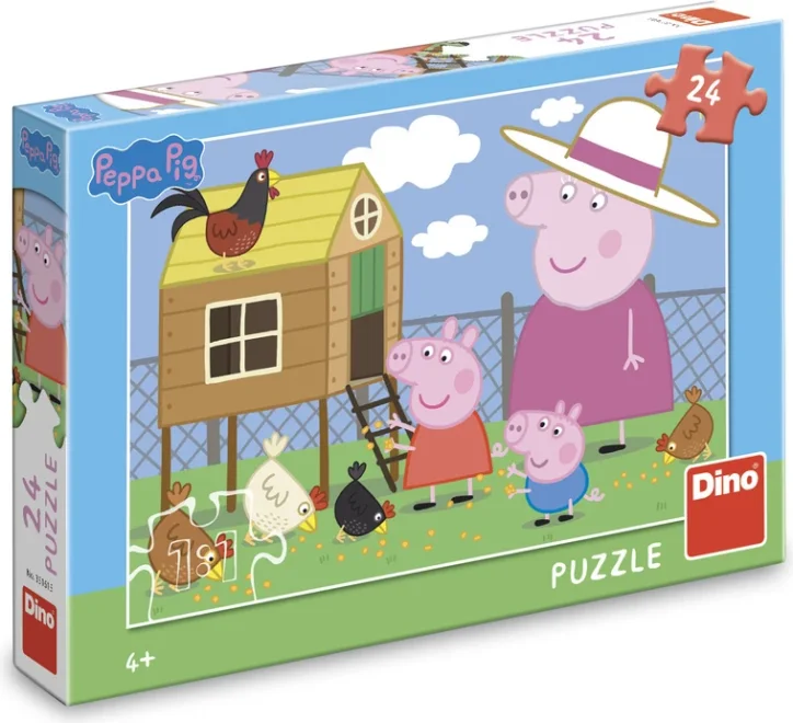 Dino Puzzle Prasátko Peppa: Slepičky 24 dílků