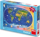 DINO Puzzle Mapa světa XL 300 dílků
