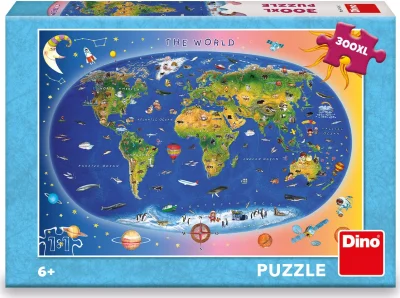 Puzzle Mapa světa XL 300 dílků
