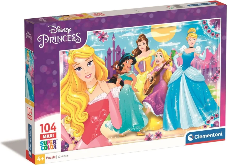 CLEMENTONI Puzzle Disney princezny MAXI 104 dílků