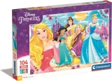 CLEMENTONI Puzzle Disney princezny MAXI 104 dílků